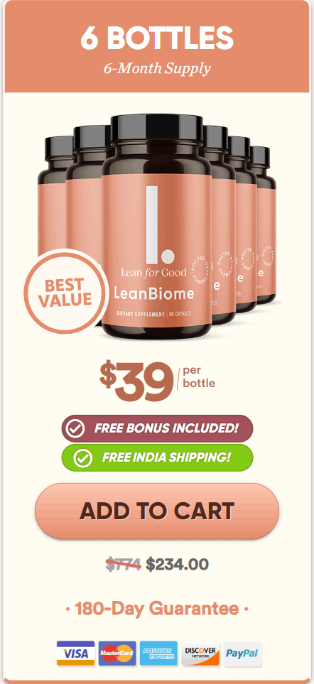 LeanBiome 6 bottle pack